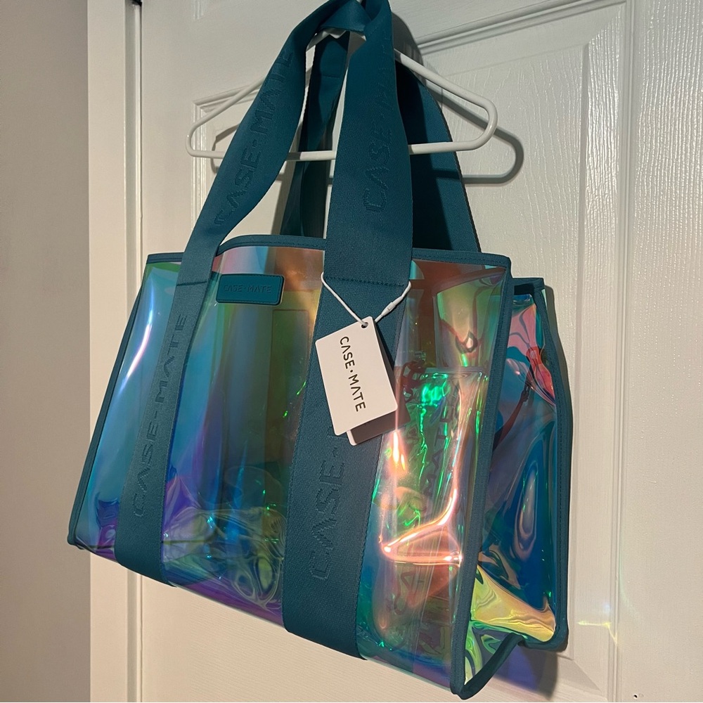 Case-Mate Holographic Tote with Teal Accents
